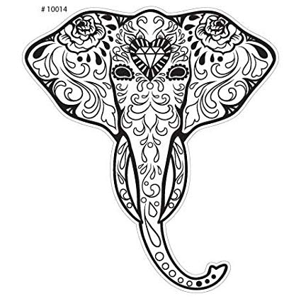 425x425  - Sugar Skull Line Drawing