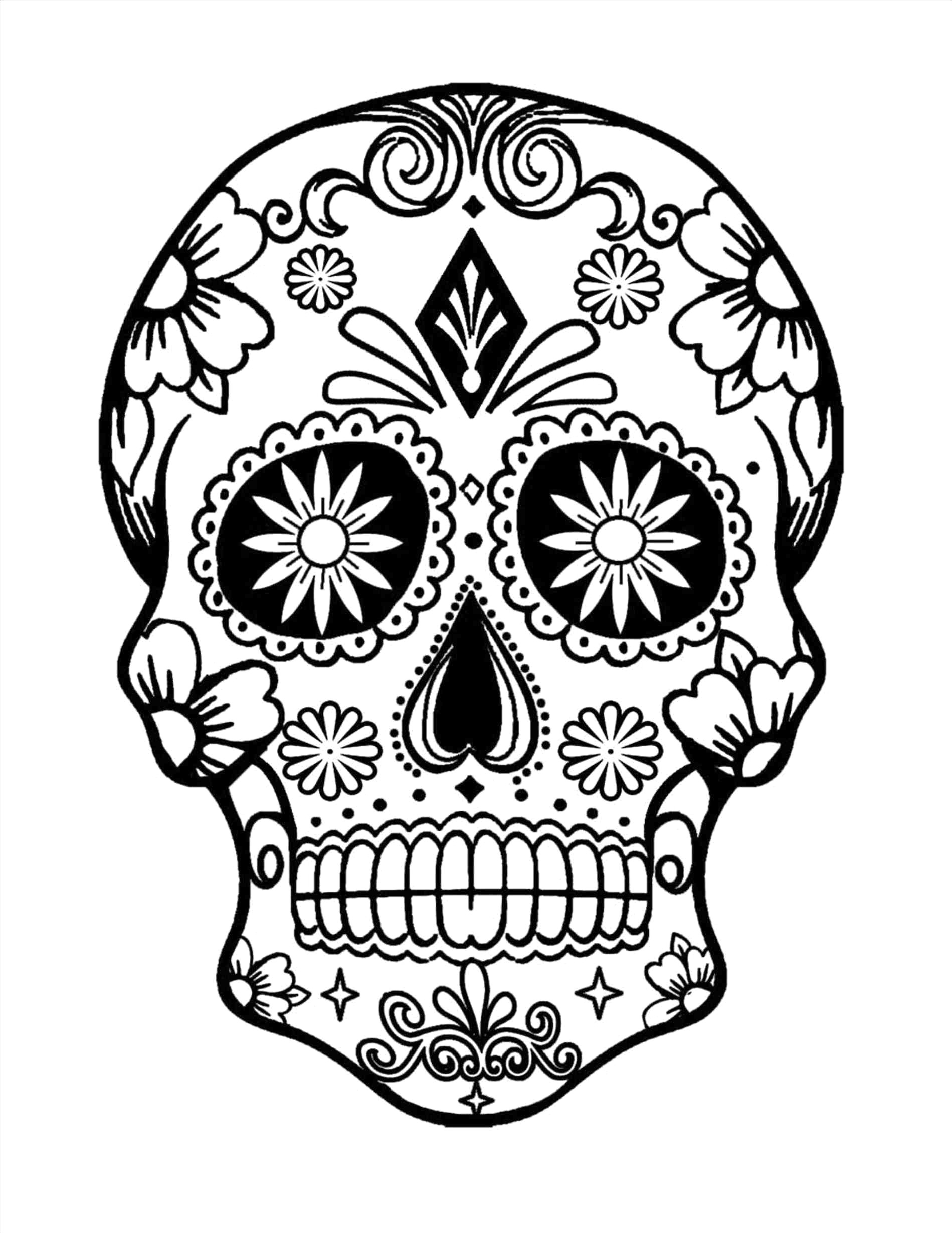 Sugar Skull Line Drawing at Explore collection of