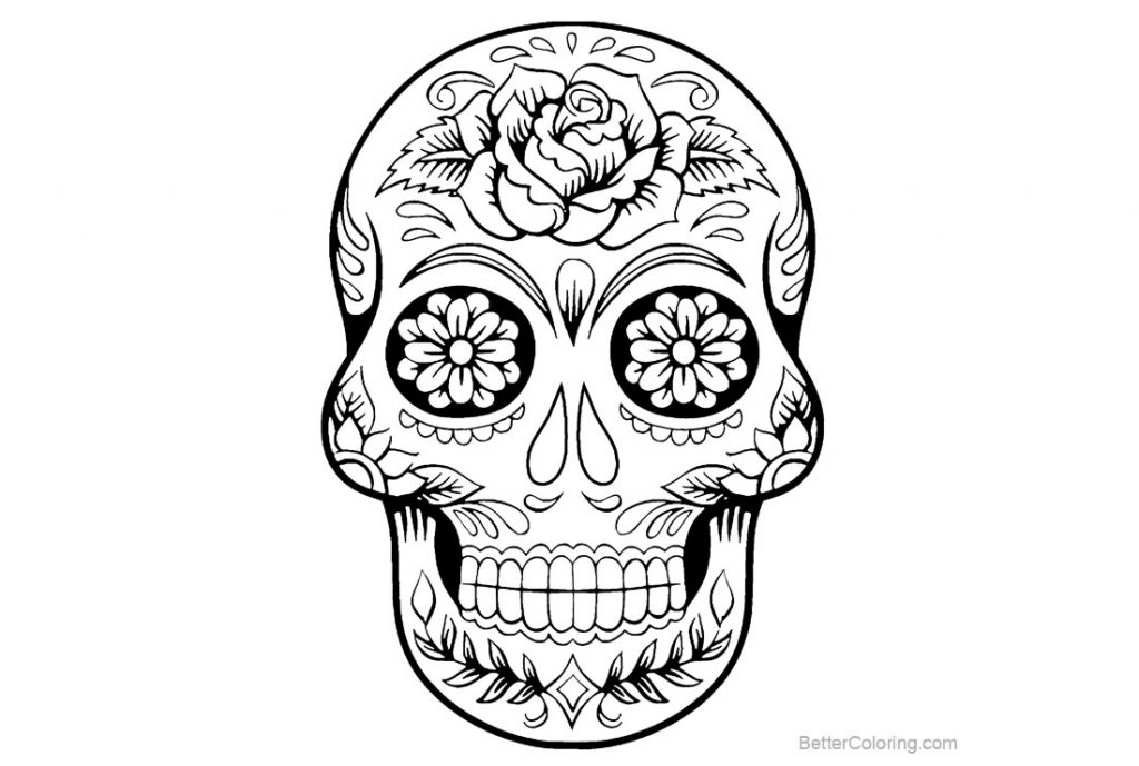 Sugar Skull Line Drawing at Explore collection of