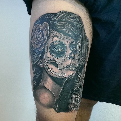 500x500 Sugar Skull Hours Sessions,done In Villabassa - Sugar Skull Pin Up Drawing
