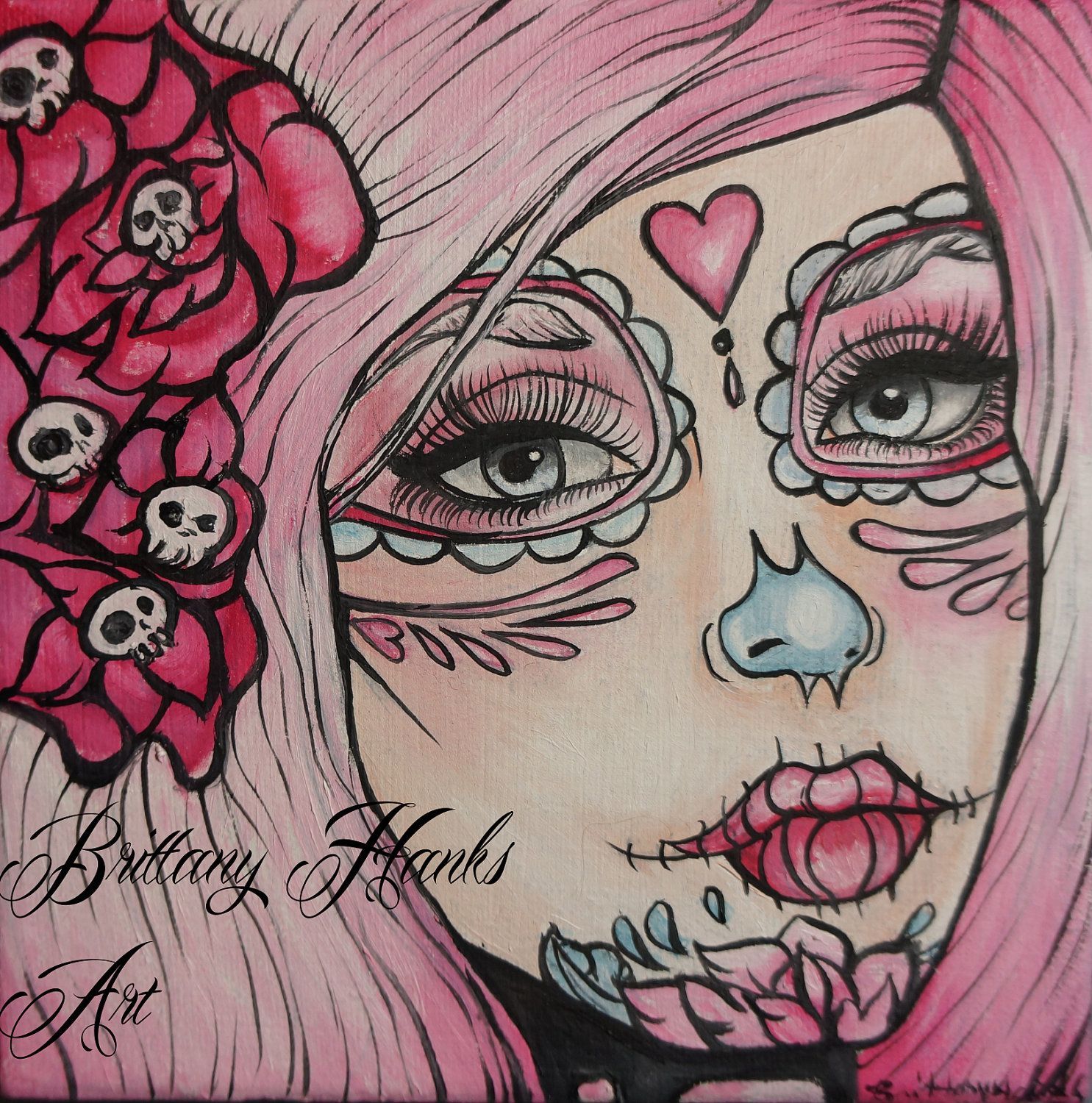 1485x1500 Awesome Sugar Skull Coloring Pages Pictures And Ideas On Meta - Sugar Skull Pin Up Drawing