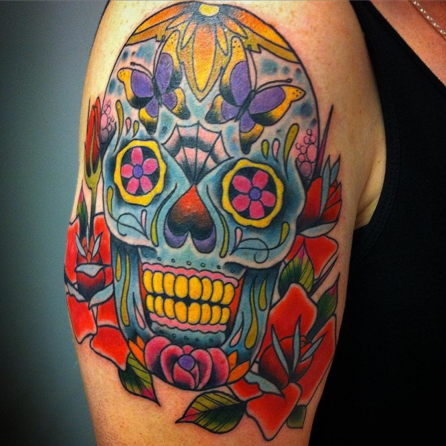 650x650 Best Sugar Skull Tattoo - Sugar Skull Tattoo Drawings
