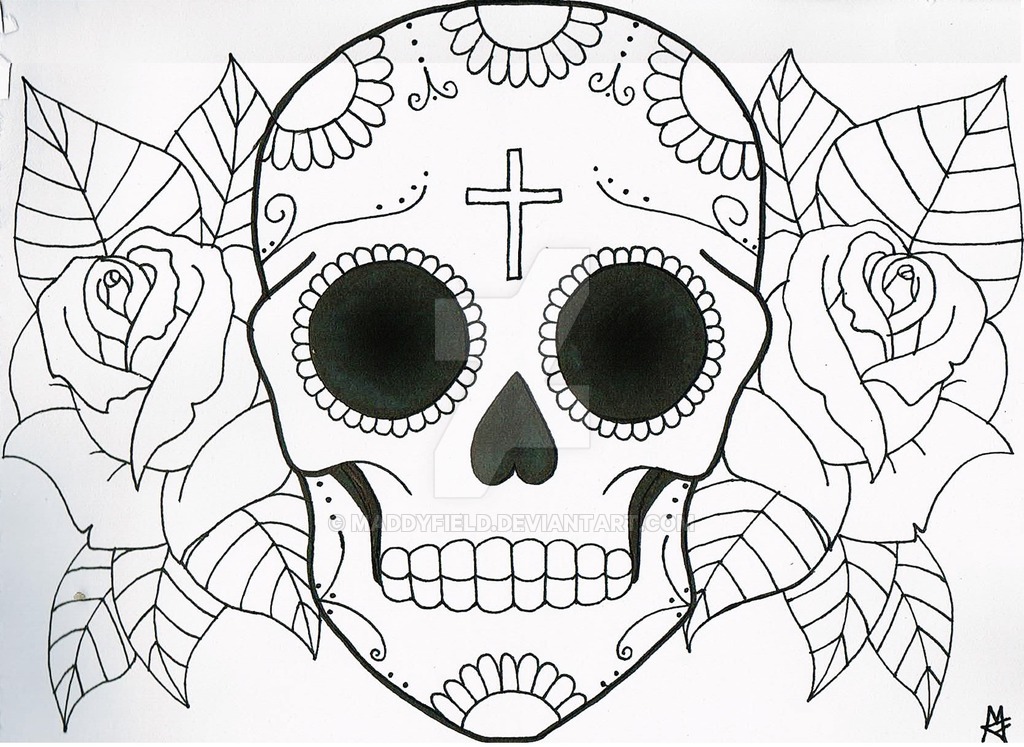 1024x747 Sugar Skull Tattoo Design - Sugar Skull Tattoo Drawings