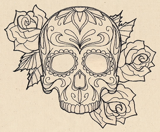 540x445 Thread Tattoos - Sugar Skull Tattoo Drawings