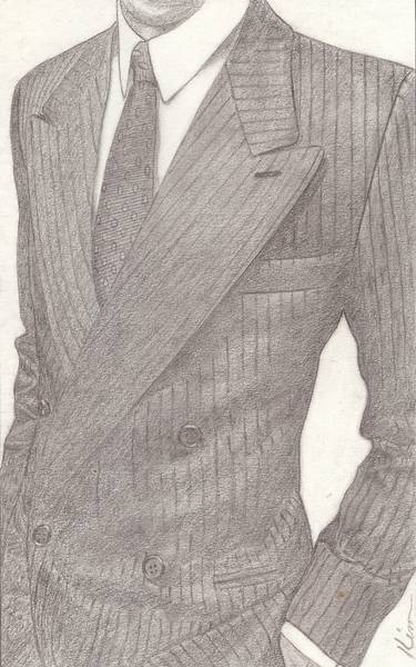 375x600 Men's Suit Drawing - Suit Drawing