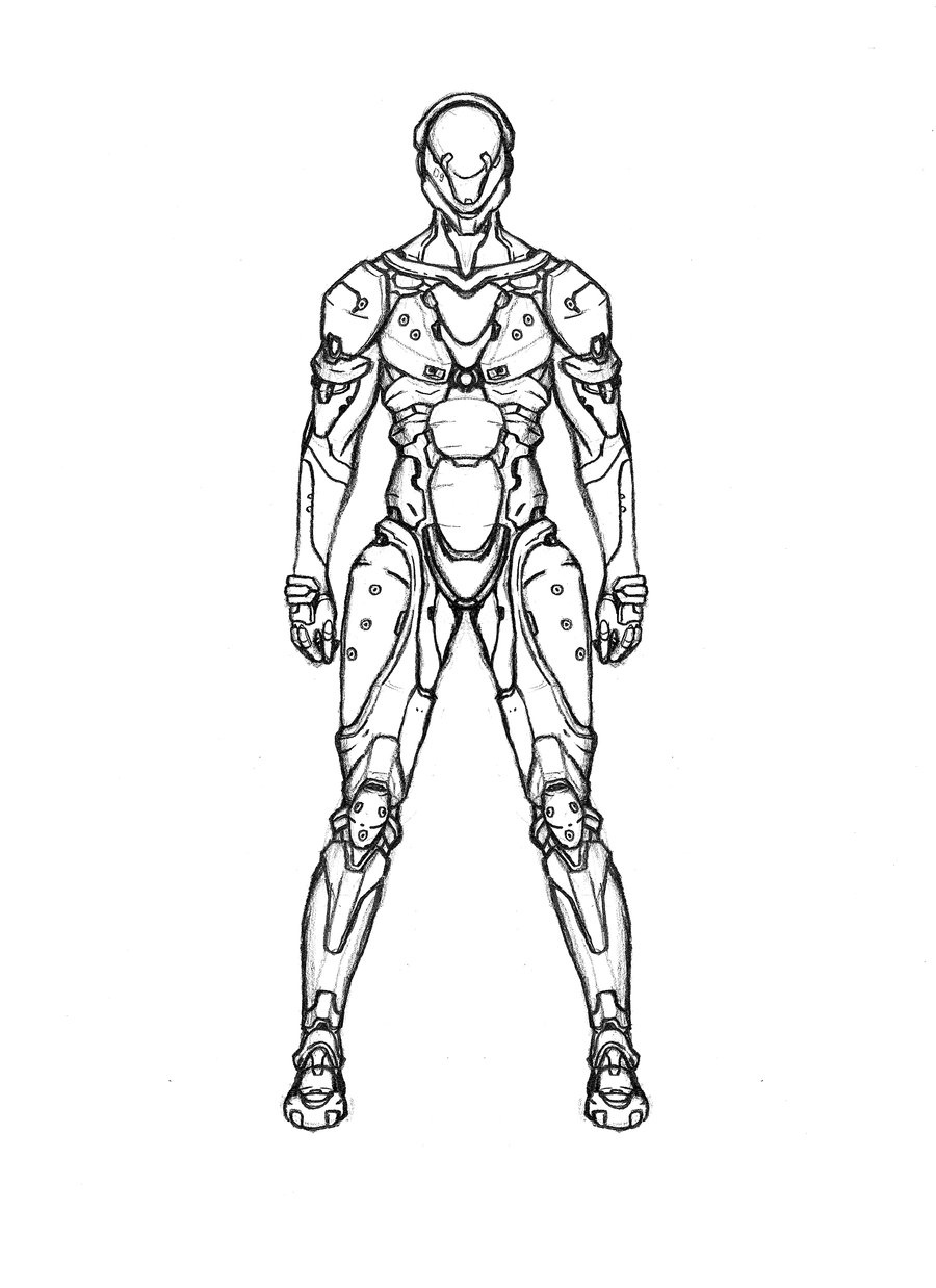 900x1238 armor lineart sci fi for free download - Suit Of Armor Drawing