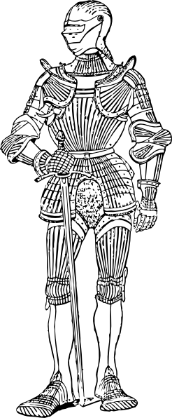 246x596 suit of armor front clip art - Suit Of Armor Drawing