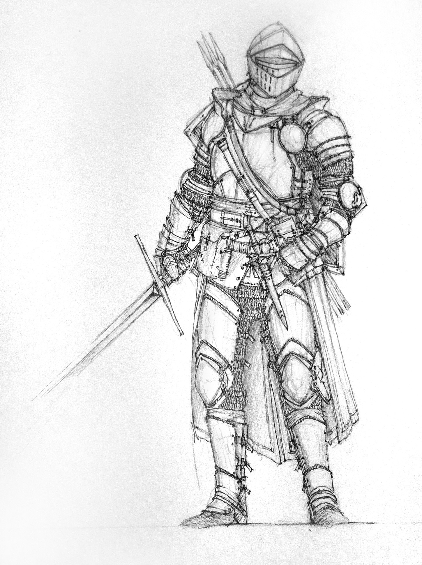Suit Of Armor Drawing at Explore collection of