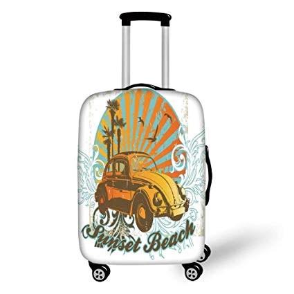 425x425 travel luggage cover suitcase protector, cars, summer - Suitcase Drawing