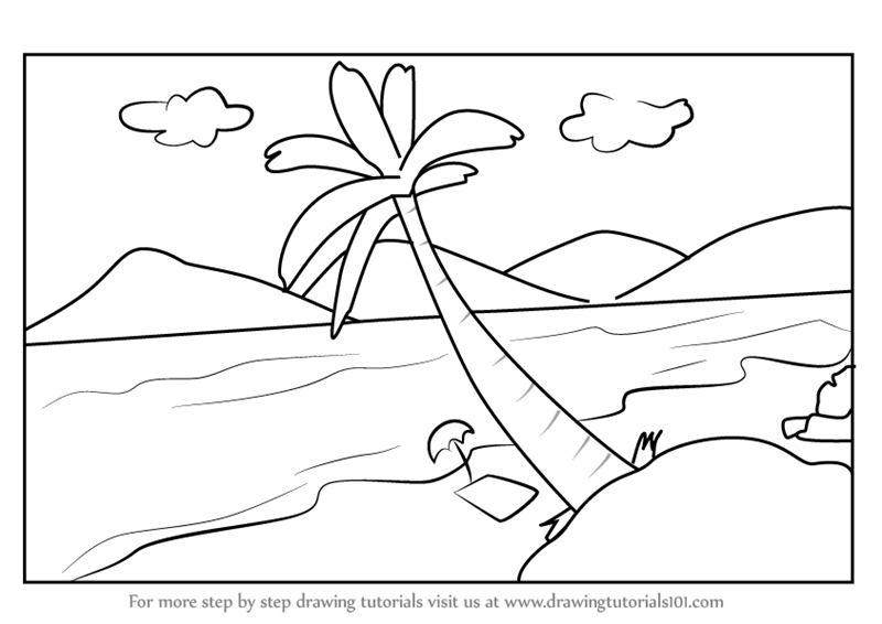 800x566 learn how to draw summer vacation scenery - Summer Drawing Images