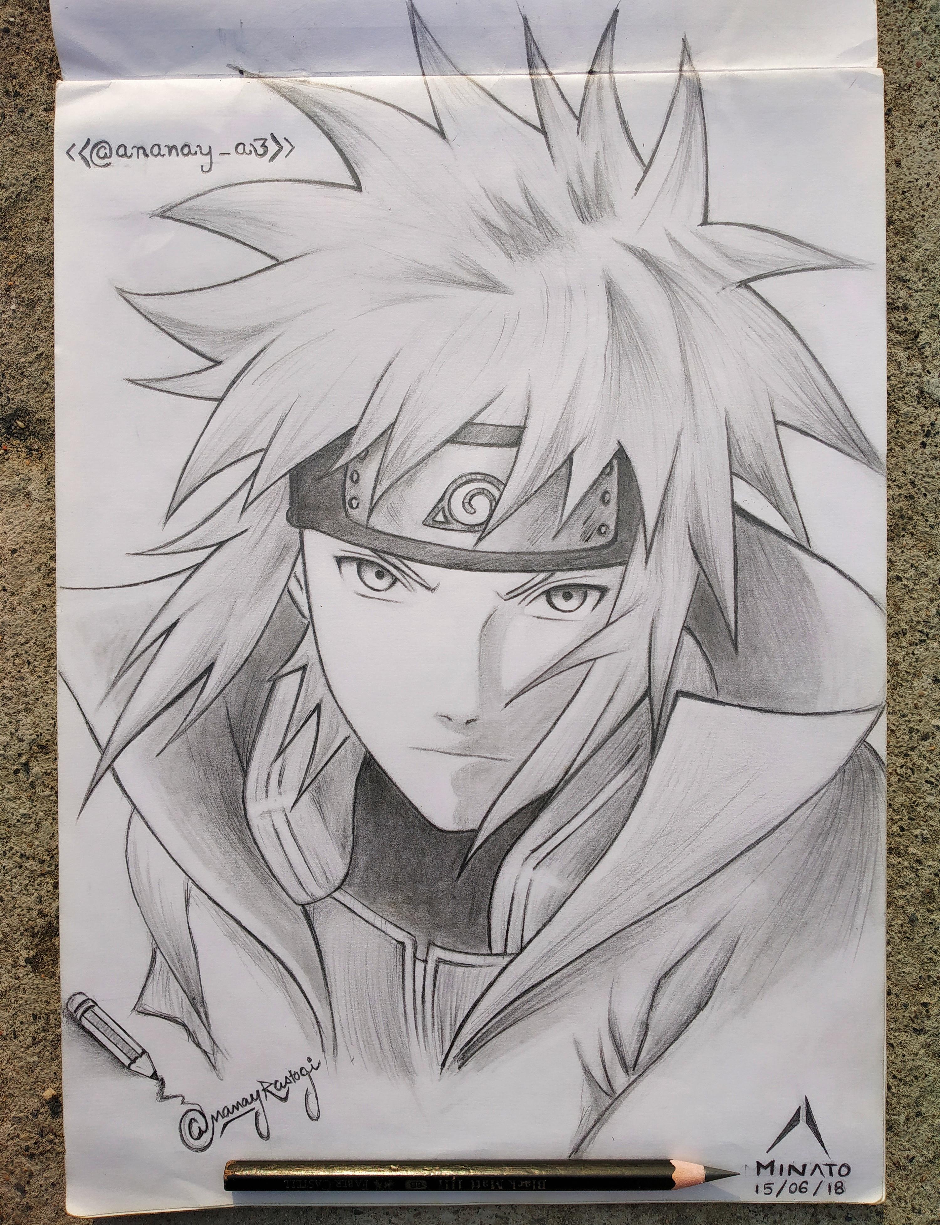 3000x3907 minato namikaze my last summer drawing naruto - Summer Drawing Images