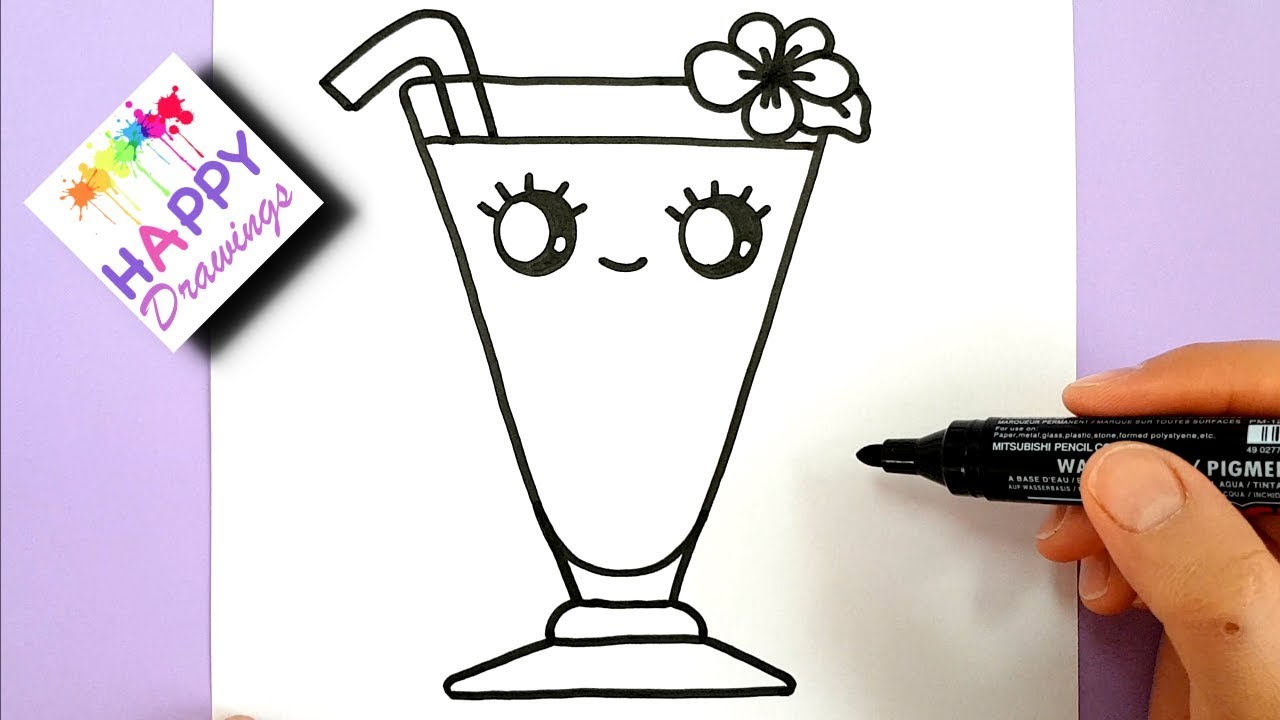 1280x720 How To Draw A Cute Summer Drink Easy - Summer Drawings