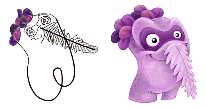 700x368 i spent the summer drawing monsters based on kid drawings - Summer Drawings