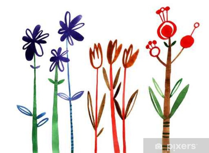 700x512 flowers set colorful floral collection with leaves and flowers - Summer Flowers Drawing
