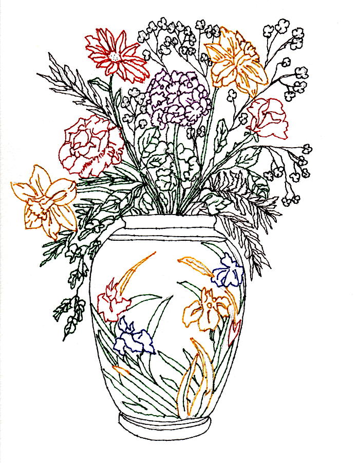 695x900 Summer Flowers Drawing - Summer Flowers Drawing