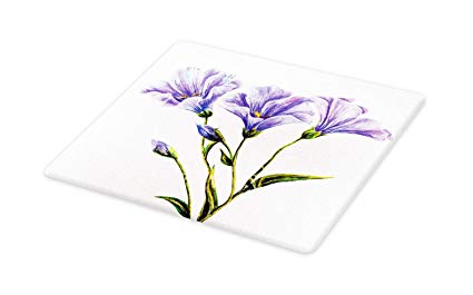 425x265 ambesonne watercolor flower cutting board, wild - Summer Flowers Drawing