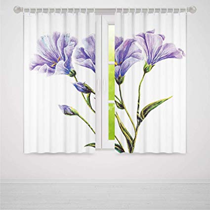 425x425 watercolor flower window curtains blackout,wild - Summer Flowers Drawing