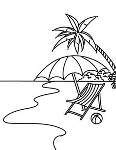 236x305 draw a beach scene draw this beach scene painting, beach - Summer Scene Drawing