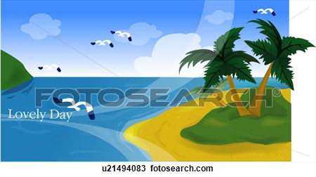 450x252 Summer Scenery Clipart - Summer Scene Drawing