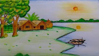 320x180 Summer Season Drawing Videos - Summer Scene Drawing