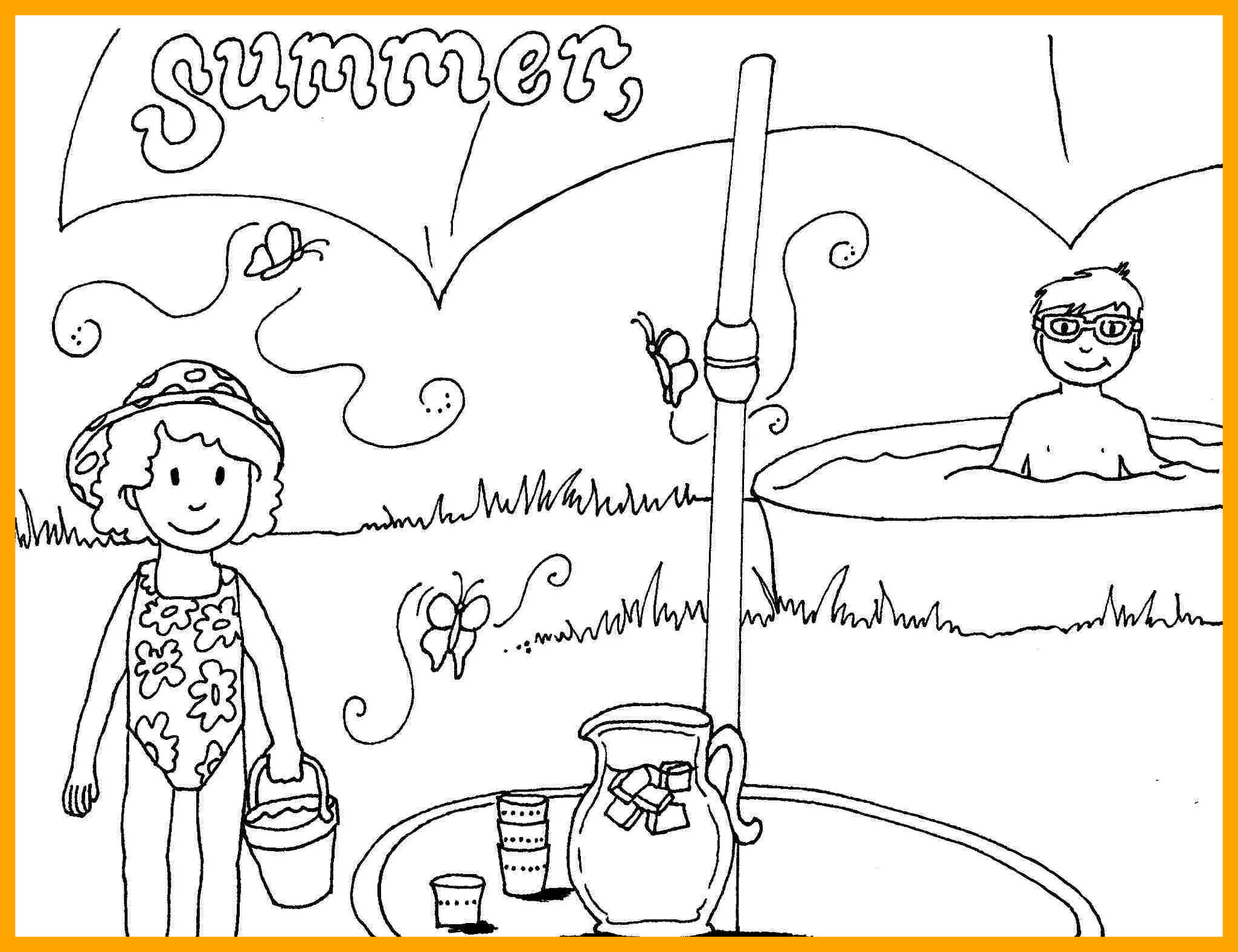 2050x1576 summer season coloring pages with free coloring pages of summer - Summer Season Drawing