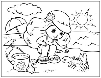 400x309 summer season coloring pages summer season coloring pictures - Summer Season Drawing