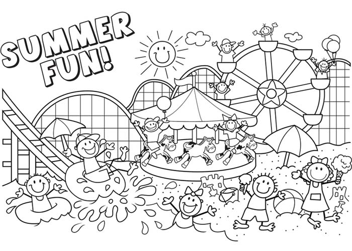700x500 Summer Season - Summer Vacation Drawing