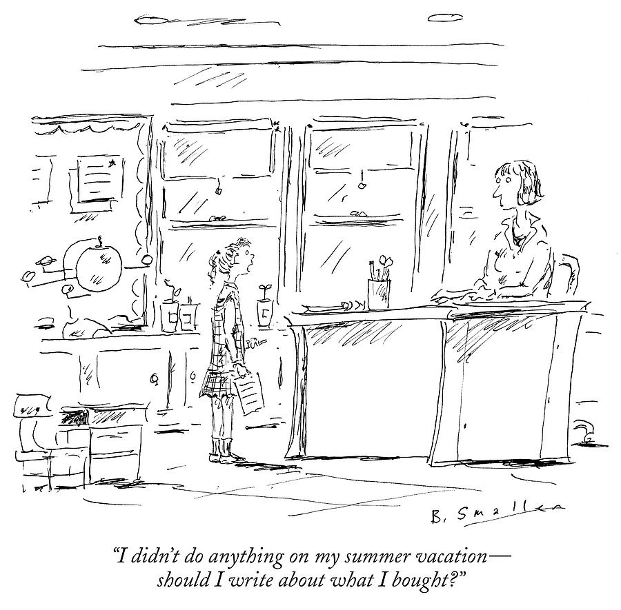 900x885 What I Bought On My Summer Vacation Drawing - Summer Vacation Drawing