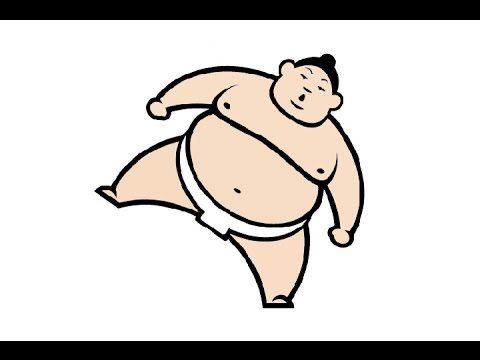 480x360 how to draw a sumo wrestler easy step - Sumo Drawing