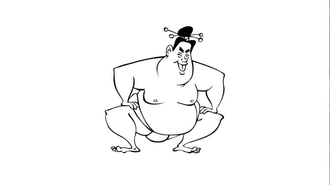1138x640 how to draw a sumo wrestler - Sumo Drawing