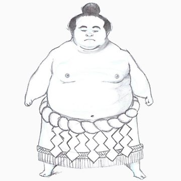 360x360 sumo drawing t shirt - Sumo Wrestler Drawing