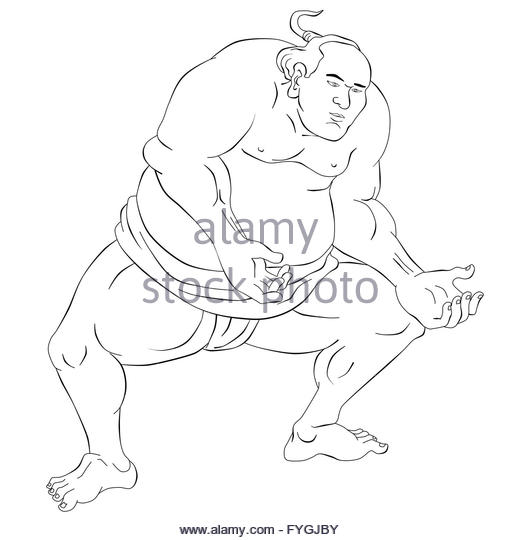 520x540 sumo wrestler drawing - Sumo Wrestler Drawing
