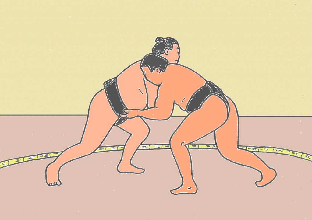 1024x723 sumo wrestlers morning training watch in osaka - Sumo Wrestler Drawing