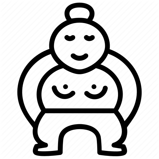 512x512 wrestler drawing sumo japanese transparent png clipart free - Sumo Wrestler Drawing