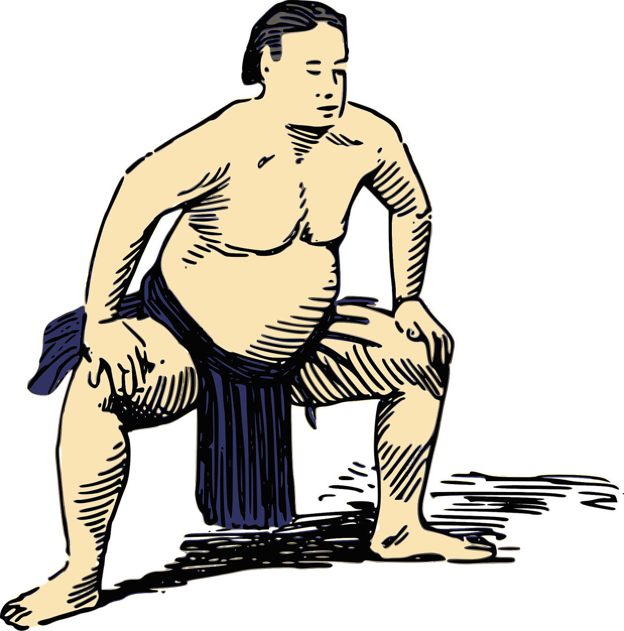 1266x1280 sumo wrestler drawing - Sumo Wrestler Drawing