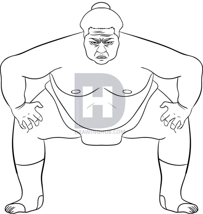 Sumo Wrestler Drawing At Paintingvalley Com Explore Collection Of Sumo Wrestler Drawing