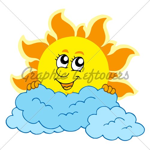 500x500 sun rays through clouds drawing - Sun And Clouds Drawing