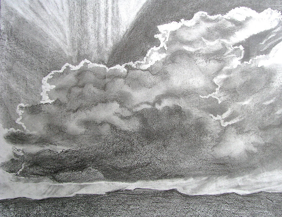 900x692 sun through the clouds drawing - Sun And Clouds Drawing