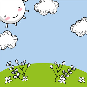 300x300 Clouds Drawing Royalty Free Vectors - Sun And Clouds Drawing