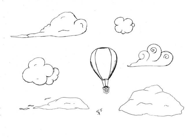 640x480 drawn clouds sun drawing - Sun And Clouds Drawing