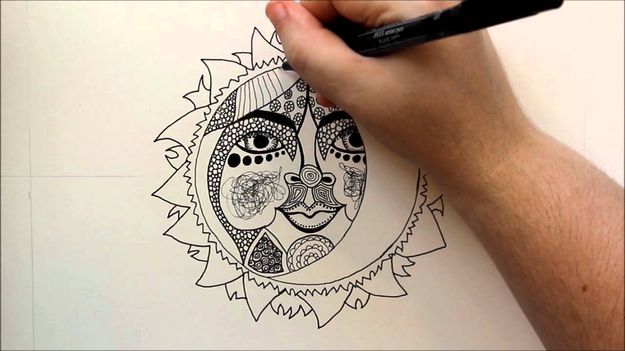  Sun And Moon Drawing at PaintingValley.com Explore 