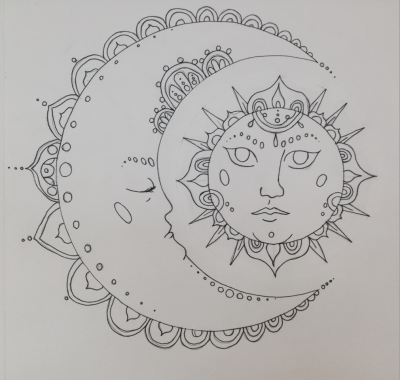 Sun And Moon Drawing at PaintingValley.com | Explore collection of Sun ...