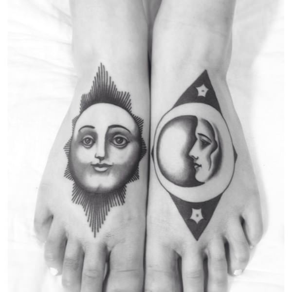 600x600 sun and moon tattoo ideas for ink lovers everywhere - Sun And Moon Drawing Black And White
