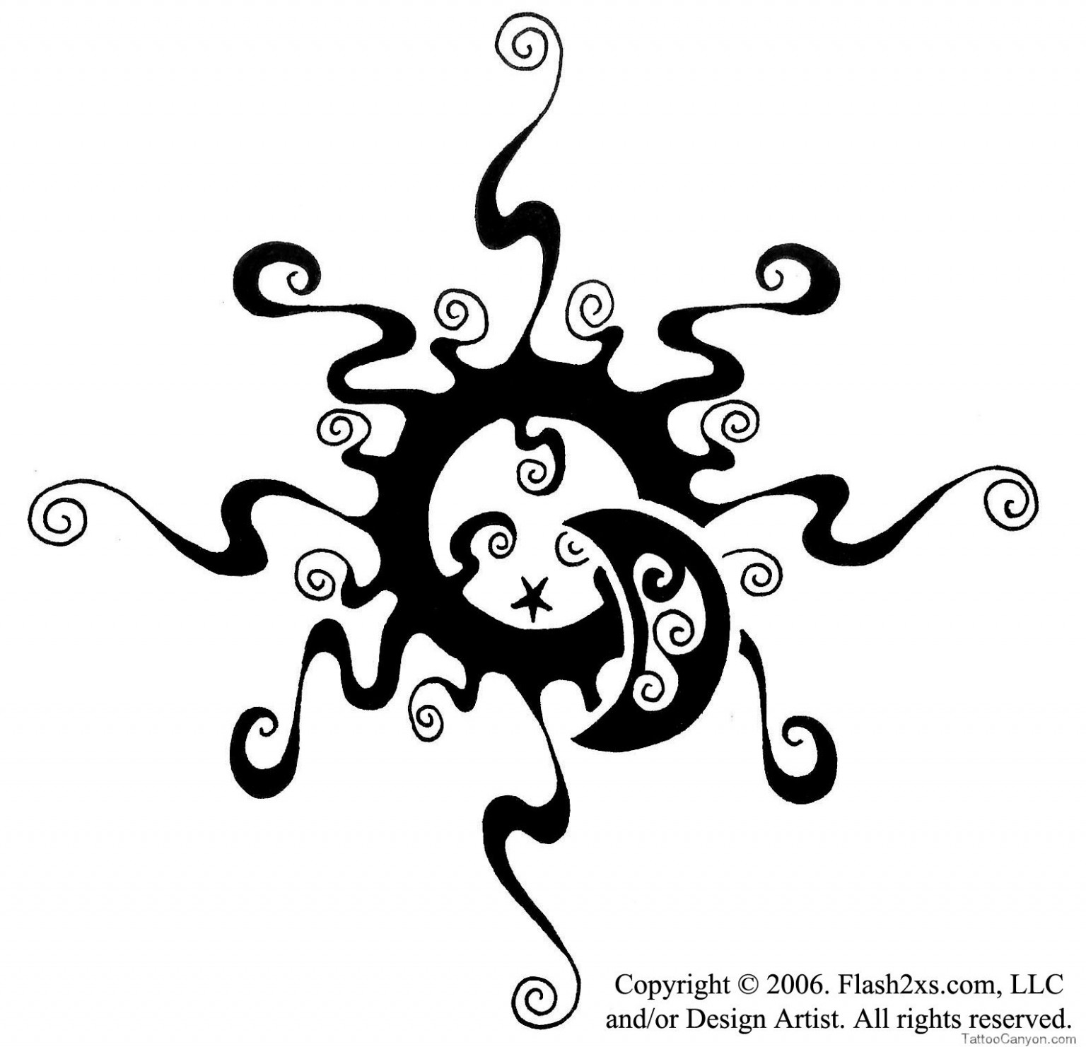 1536x1481 Pin Ni Julio Chicas Sa Tatuaje Sun Drawing Black - Sun And Moon Drawing Black And White