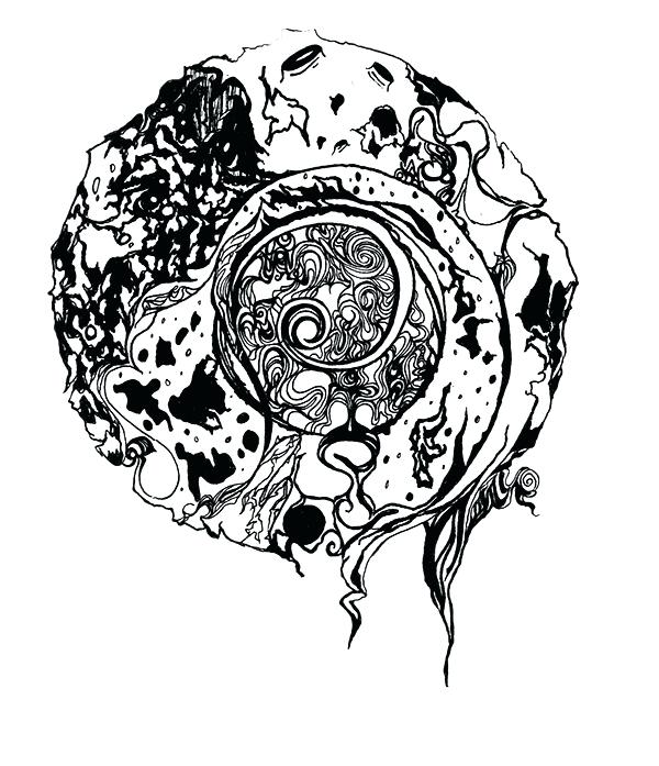 600x697 sun and moon designs intricate abstract sun moon designs art - Sun And Moon Drawing Easy