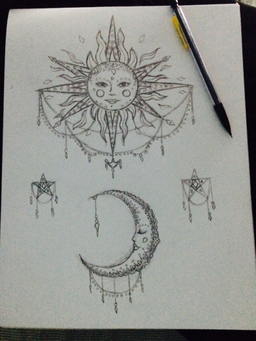 500x666 Sun And Moon Drawing Tumblr - Sun And Moon Drawing Tumblr