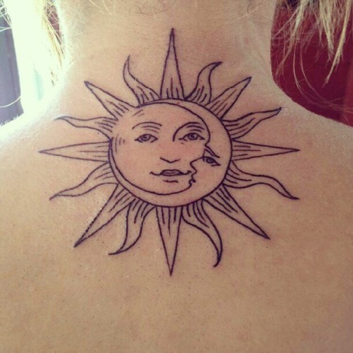 500x500 Sun And Moon Tattoo Via Tumblr On We Heart It - Sun And Moon Drawing Tumblr