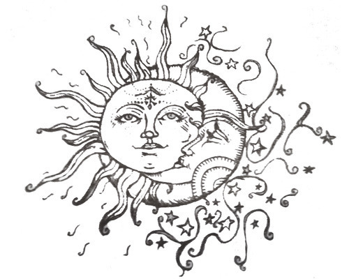 500x400 Jan - Sun And Moon Mandala Drawing Tumblr