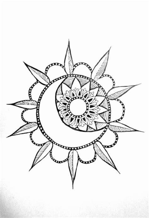 474x694 Sun And Moon Drawing Tumblr Gtgt - Sun And Moon Mandala Drawing Tumblr
