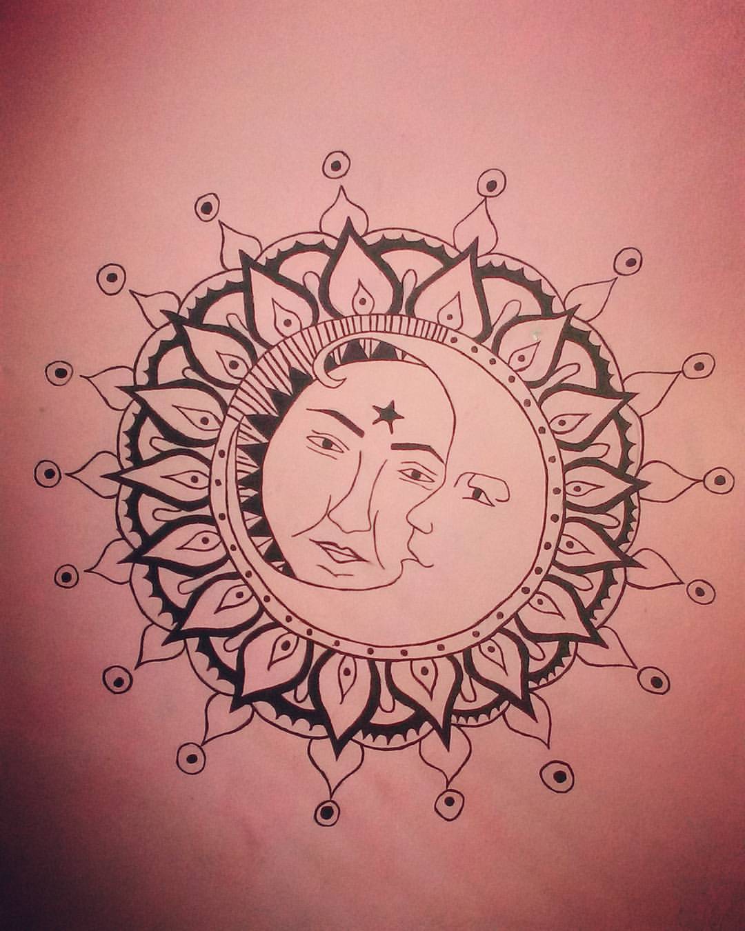 1080x1350 Anncam Sun And Moon - Sun And Moon Mandala Drawing Tumblr